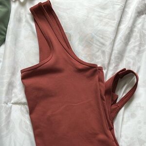 90’s Seamless Tank Bodysuit - Terracotta
